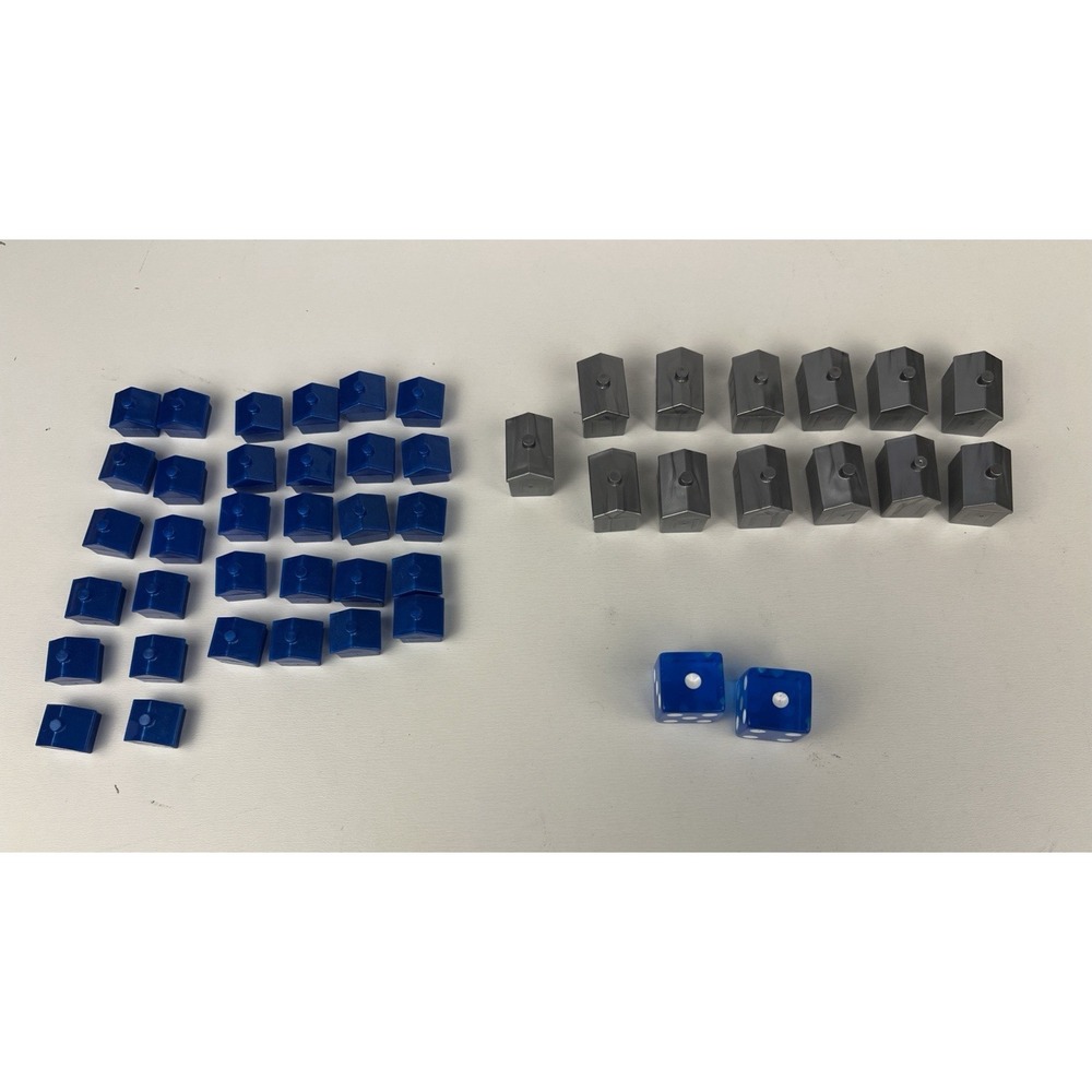 Monopoly Electronic Banking 32 Blue Houses, 13 Hotels & 2‎ Dice 2007 Replacement